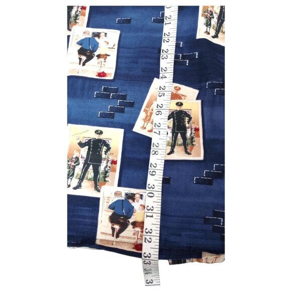 VTG Saturday Evening Post Shirt Mens XLT 17/17.5 Button Up Cotton Police Novelty - Picture 11 of 12